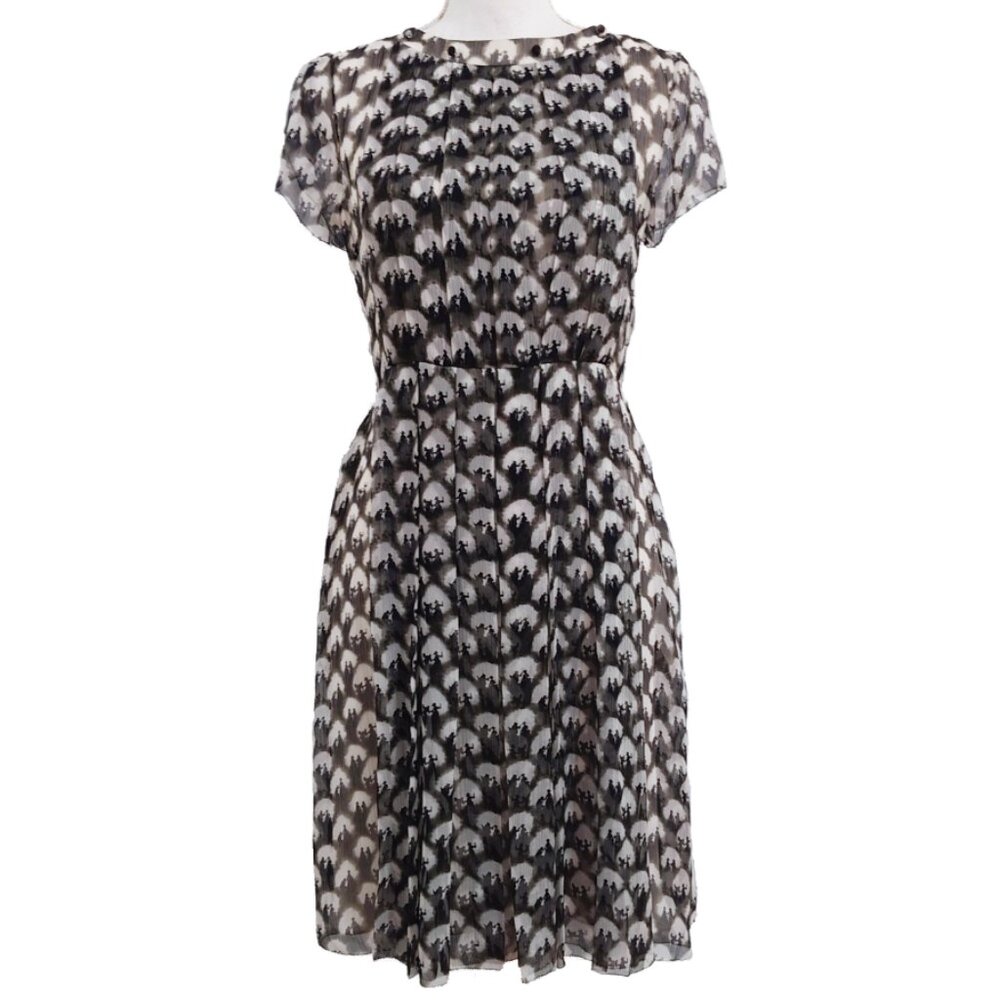 Jason Wu 100% Silk Victorian Couple Short-Sleeve Dress
